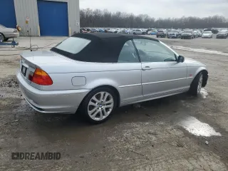 2002 BMW 3 Series 330Ci with VIN WBABS534X2JU90407, listed as a Copart auction lot 48411835 with 124,157 mi miles and Salvage Title. Bid and sale history available at DreamBid. Image 3.