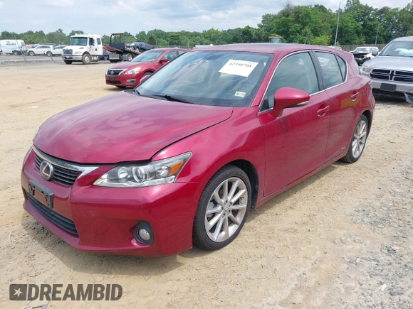 2012 Lexus CT 200h z VIN JTHKD5BH3C2108116, wystawiony jako IAAI lot #42340708 z przebiegiem 123 964 mil mil oraz . Historia ofert i sprzedaży dostępna na DreamBid. Obrazek 2.