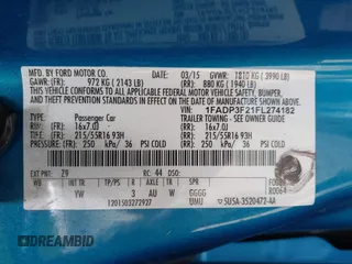 2015 Ford Focus SE с VIN 1FADP3F21FL274182, выставлен на аукционе IAAI как лот 42441161 с пробегом 176 810 миль миль и . История ставок и продаж доступна на DreamBid. Изображение 9.