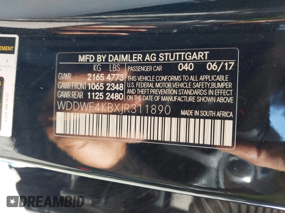 2018 Mercedes-Benz C 300 z VIN WDDWF4KBXJR311890, wystawiony jako IAAI lot #42724821 z przebiegiem 36 938 mil mil oraz . Historia ofert i sprzedaży dostępna na DreamBid. Obrazek 9.