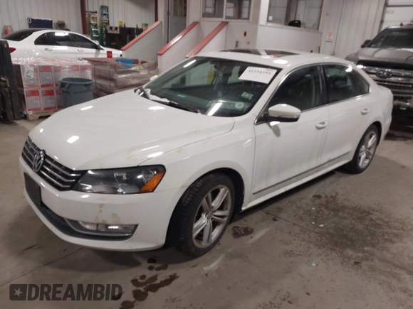 2014 Volkswagen Passat SEL Premium with VIN 1VWCS7A36EC057394, listed as a IAAI auction lot 41254293 with 134,715 mi miles. Bid and sale history available at carsss.com. Image 2.