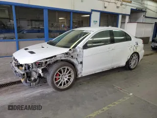 2015 Mitsubishi Lancer Evolution GSR with VIN JA32W8FV6FU026644, listed as a Copart auction lot 78032474 with 110,306 mi miles and Salvage Title. Bid and sale history available at carsss.com. Image 1.