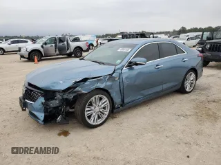 2024 Cadillac CT4 Premium Luxury with VIN 1G6DB5RL3R0100549, listed as a Copart auction lot 46060105 with 11,073 mi miles and Salvage Title. Bid and sale history available at carsss.com. Image 1.