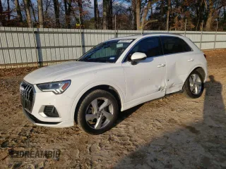 2020 Audi Q3 Premium Plus with VIN WA1BECF39L1010502, listed as a Copart auction lot 85604974 with 59,465 mi miles and Salvage Title. Bid and sale history available at carsss.com. Image 1.
