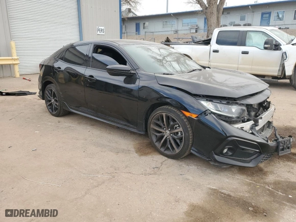 2021 Honda Civic Hatchback Sport with VIN SHHFK7H4XMU408290, listed as a Copart auction lot 85964304 with 36,142 mi miles and Salvage Title. Bid and sale history available at carsss.com. Image 4.