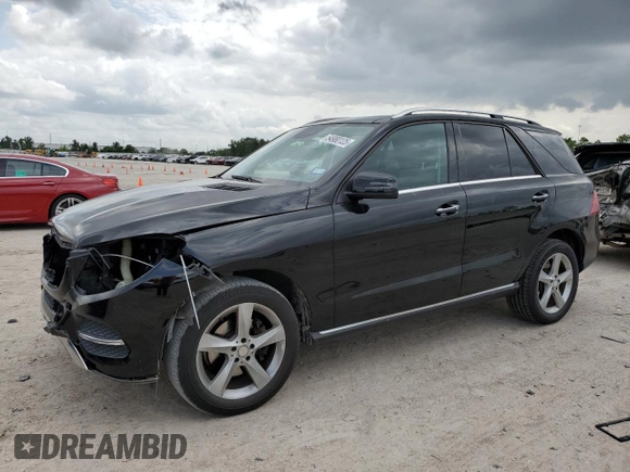 2016 Mercedes-Benz GLE 350 with VIN 4JGDA5JB3GA709565, listed as a Copart auction lot 54980125 with 96,876 mi miles and Salvage title. Bid and sale history available at DreamBid. Image 1.