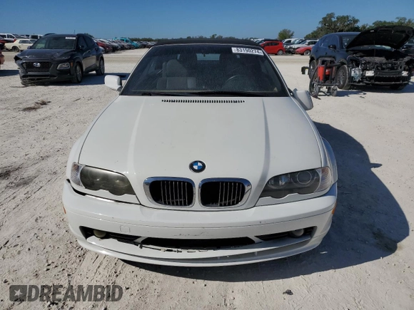 2003 BMW 3 Series 325Ci with VIN WBABS33453PG91735, listed as a Copart auction lot 83190274 with 177,347 mi miles and Salvage Title. Bid and sale history available at carsss.com. Image 5.