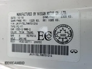 2017 Infiniti Q60 Red Sport 400 with VIN JN1FV7EL7HM701214, listed as a Copart auction lot 43966315 with Not provided miles and Clean title. Bid and sale history available at DreamBid. Image 12.