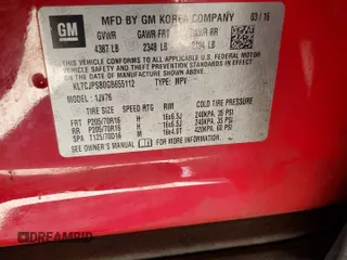2016 Chevrolet Trax LT with VIN KL7CJPSB0GB655112, listed as a Copart auction lot 53492545 with 165,605 mi miles and Salvage Title. Bid and sale history available at carsss.com. Image 13.