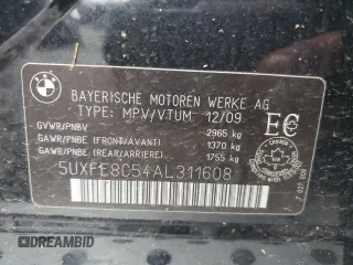 2010 BMW X5 z VIN 5UXFE8C54AL311608, wystawiony jako Copart lot #49004095 z przebiegiem Nie podano mil oraz Szkoda całkowita • Salvage title. Historia ofert i sprzedaży dostępna na DreamBid. Obrazek 14.