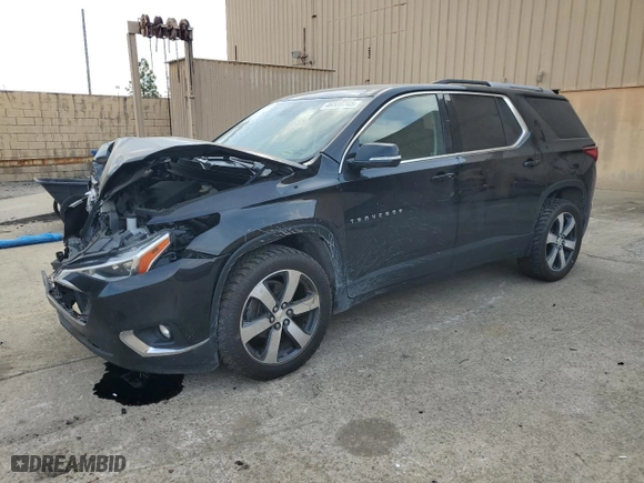 2018 Chevrolet Traverse LT Leather with VIN 1GNERHKW8JJ156950, listed as a Copart auction lot 46808745 with 0 mi miles and Salvage Title. Bid and sale history available at carsss.com. Image 1.