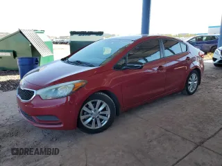 2014 Kia Forte LX with VIN KNAFX4A62E5097189, listed as a Copart auction lot 48548465 with 93,600 mi miles and Salvage Title. Bid and sale history available at carsss.com. Image 1.