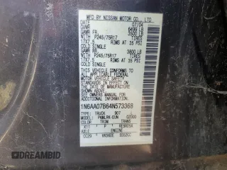 2004 Nissan Titan LE with VIN 1N6AA07B64N573368, listed as a Copart auction lot 53864055 with Not provided miles and Clean title. Bid and sale history available at DreamBid. Image 12.