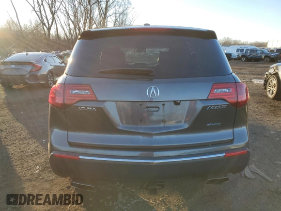 2011 Acura MDX with VIN 2HNYD2H21BH547165, listed as a Copart auction lot 83296714 with 0 mi miles and Clean Title. Bid and sale history available at carsss.com. Image 6.