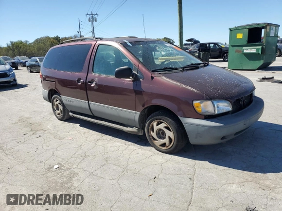 1998 Toyota Sienna LE with VIN 4T3ZF13C6WU021800, listed as a Copart auction lot 50575625 with 225,106 mi miles and Salvage Title. Bid and sale history available at DreamBid. Image 4.
