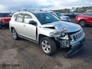 2012 Jeep Compass Latitude with VIN 1C4NJDEB7CD625478, listed as a IAAI auction lot 41368727 with 155,365 mi miles. Bid and sale history available at carsss.com. Image 1.