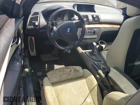 2010 BMW 1 Series 135i with VIN WBAUC7C54AVK96165, listed as a Copart auction lot 65398204 with Not Provided miles and Salvage Title. Bid and sale history available at carsss.com. Image 8.
