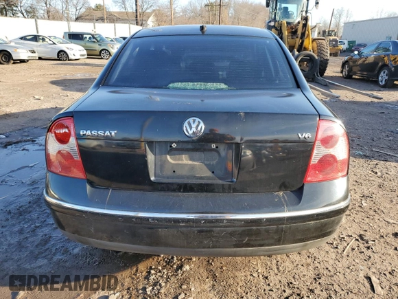 2004 Volkswagen Passat GLX with VIN WVWRH63BX4P143681, listed as a Copart auction lot 86345314 with 186,634 mi miles and Salvage title. Bid and sale history available at DreamBid. Image 6.