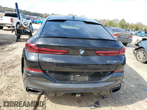 2022 BMW X6 xDrive40i with VIN 5UXCY6C01N9K49185, listed as a Copart auction lot 49020645 with 36,200 mi miles and Salvage Title. Bid and sale history available at carsss.com. Image 6.
