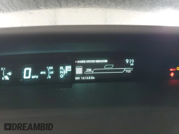 2011 Toyota Prius I with VIN JTDKN3DU2B5320872, listed as a Copart auction lot 80143054 with 181,635 mi miles and Salvage Title. Bid and sale history available at DreamBid. Image 9.