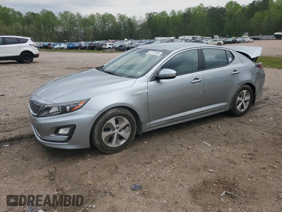 2014 Kia Optima Hybrid LX with VIN KNAGM4AD0E5073615, listed as a Copart auction lot 53137495 with 129,752 mi miles and Salvage Title. Bid and sale history available at carsss.com. Image 1.