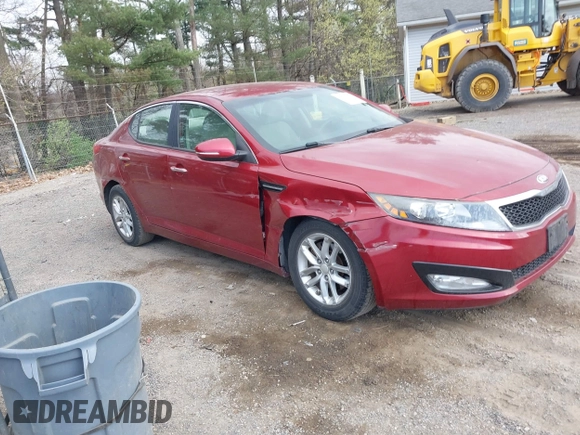 2013 Kia Optima LX with VIN 5XXGM4A75DG112495, listed as a IAAI auction lot 42059578 with 70,115 mi miles. Bid and sale history available at carsss.com. Image 1.