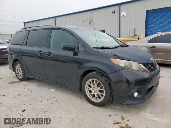 2011 Toyota Sienna SE with VIN 5TDXK3DC1BS058195, listed as a Copart auction lot 55395835 with 172,413 mi miles and Salvage title. Bid and sale history available at DreamBid. Image 4.