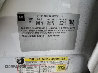 2012 Chevrolet Malibu 1FL with VIN 1G1ZA5EU7CF150212, listed as a Copart auction lot 51046435 with 165,578 mi miles and Salvage Title. Bid and sale history available at DreamBid. Image 12.