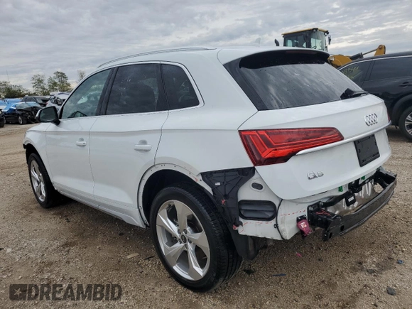 2021 Audi Q5 Premium Plus with VIN WA1BAAFY4M2011158, listed as a Copart auction lot 72142954 with 17,613 mi miles and Salvage Title. Bid and sale history available at carsss.com. Image 2.