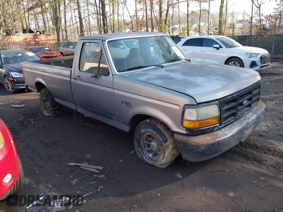 1995 Ford F-150 with VIN 1FTDF15YXSNA29547, listed as a IAAI auction lot 41569707 with 185,000 mi miles. Bid and sale history available at carsss.com. Image 1.