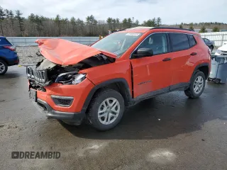 2021 Jeep Compass Sport with VIN 3C4NJDAB1MT500431, listed as a Copart auction lot 51666125 with Not provided miles and Salvage title. Bid and sale history available at DreamBid. Image 1.