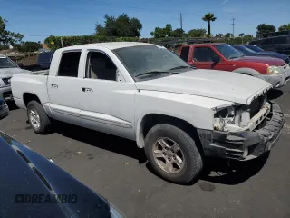 2005 Dodge Dakota SLT with VIN 1D7HE48K45S287376, listed as a Copart auction lot 58864665 with 183,772 mi miles and Salvage title. Bid and sale history available at DreamBid. Image 4.