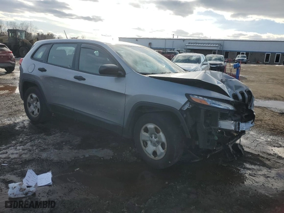 2014 Jeep Cherokee Sport with VIN 1C4PJMAB9EW209891, listed as a Copart auction lot 45313515 with 166,652 mi miles and Salvage Title. Bid and sale history available at carsss.com. Image 4.