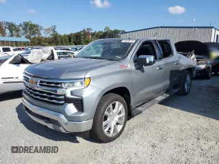 2023 Chevrolet Silverado 1500 LTZ with VIN 1GCUDGE80PZ219110, listed as a Copart auction lot 74576474 with 16,757 mi miles and Salvage Title. Bid and sale history available at carsss.com. Image 1.
