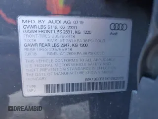 2019 Audi Q3 Premium Plus with VIN WA1BECF31K1082079, listed as a Copart auction lot 80777073 with 51,655 mi miles and Salvage Title. Bid and sale history available at carsss.com. Image 14.
