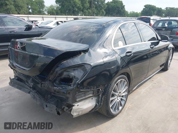 2018 Mercedes-Benz C 300 with VIN WDDWF4JB9JR347779, listed as a IAAI auction lot 42265597 with 62,385 mi miles and . Bid and sale history available at DreamBid. Image 4.
