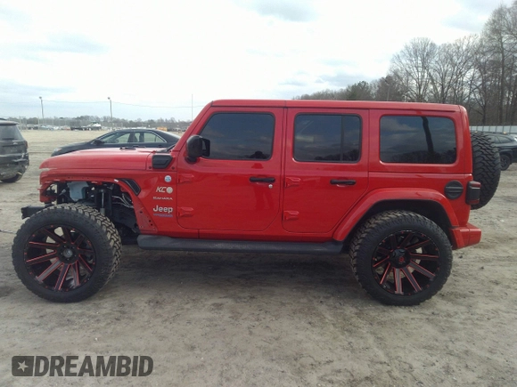 2022 Jeep Wrangler Unlimited Sahara with VIN 1C4JJXP62NW136932, listed as a IAAI auction lot 41486025 with 36,986 mi miles and . Bid and sale history available at DreamBid. Image 15.