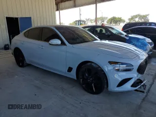 2023 Genesis G70 3.3T with VIN KMTG54TE0PU108198, listed as a Copart auction lot 46945215 with 18,856 mi miles and Non Repairable. Bid and sale history available at DreamBid. Image 4.