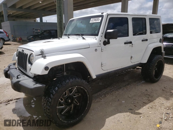 2015 Jeep Wrangler Unlimited Wrangler X with VIN 1C4BJWEG6FL614671, listed as a Copart auction lot 62286095 with 94,928 mi miles and Salvage title. Bid and sale history available at DreamBid. Image 1.