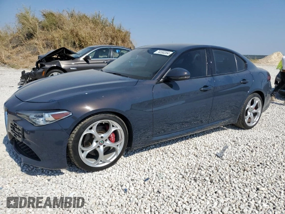 2019 Alfa Romeo Giulia Ti Sport with VIN ZARFAMBN6K7603610, listed as a Copart auction lot 74550354 with 46,722 mi miles and Salvage Title. Bid and sale history available at carsss.com. Image 1.