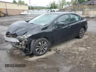 2015 Honda Civic EX z VIN 19XFB2F80FE213415, wystawiony jako Copart lot #57660165 z przebiegiem 132 931 mil mil oraz Szkoda całkowita • Salvage title. Historia ofert i sprzedaży dostępna na DreamBid. Obrazek 1.