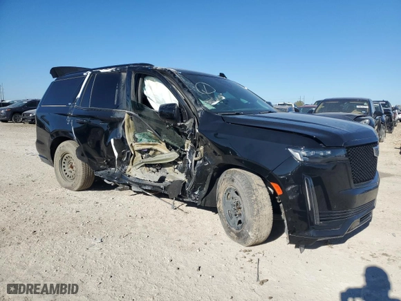 2023 Cadillac Escalade 4WD Sport Platinum with VIN 1GYS4GKL6PR369751, listed as a Copart auction lot 79728233 with 2,586 mi miles and Salvage Title. Bid and sale history available at carsss.com. Image 4.