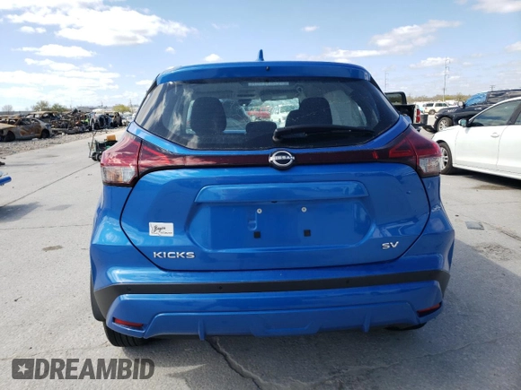 2024 Nissan Kicks SV with VIN 3N1CP5CV1RL480372, listed as a Copart auction lot 48976995 with 24,419 mi miles and Salvage Title. Bid and sale history available at carsss.com. Image 6.