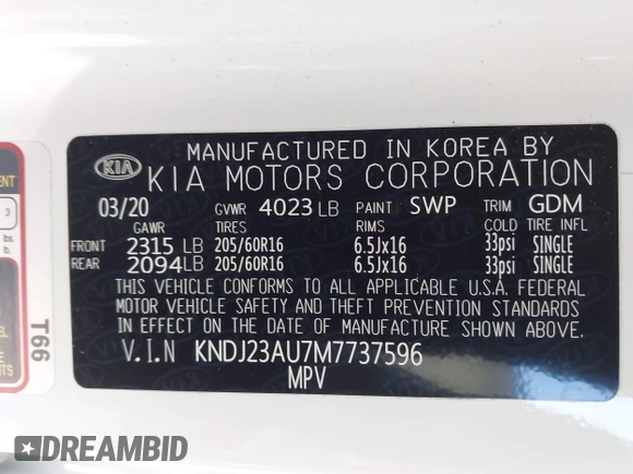 2021 Kia Soul S with VIN KNDJ23AU7M7737596, listed as a IAAI auction lot 42029726 with 36,743 mi miles. Bid and sale history available at carsss.com. Image 9.