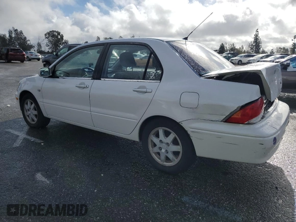 2002 Mitsubishi Lancer LS with VIN JA3AJ36EX2U004976, listed as a Copart auction lot 45511685 with 215,823 mi miles and Salvage Title. Bid and sale history available at carsss.com. Image 2.