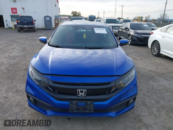 2019 Honda Civic Sedan Sport with VIN 2HGFC2F83KH592715, listed as a IAAI auction lot 41609225 with 1 mi miles. Bid and sale history available at carsss.com. Image 12.