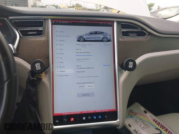 2013 Tesla Model S with VIN 5YJSA1AC3DFP10537, listed as a IAAI auction lot 40707549 with 103,111 mi miles and . Bid and sale history available at DreamBid. Image 19.