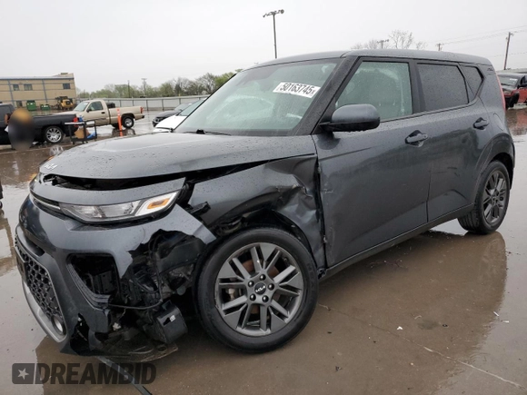 2022 Kia Soul EX with VIN KNDJ33AU7N7826597, listed as a Copart auction lot 50163745 with 39,044 mi miles and Salvage Title. Bid and sale history available at carsss.com. Image 1.