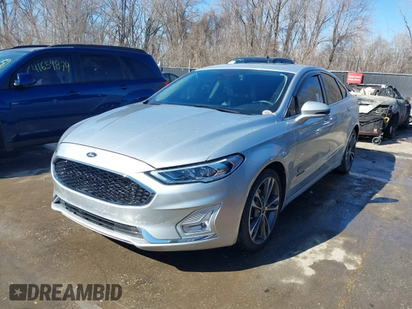 2019 Ford Fusion Titanium with VIN 3FA6P0D91KR187109, listed as a IAAI auction lot 41646320 with 107,125 mi miles. Bid and sale history available at carsss.com. Image 17.