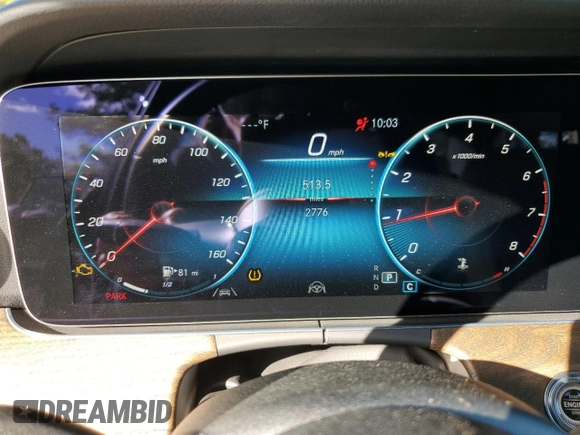 2023 Mercedes-Benz E 350 with VIN W1KZF8EB5PB132464, listed as a Copart auction lot 44627685 with 2,776 mi miles and Salvage Title. Bid and sale history available at DreamBid. Image 9.